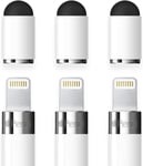 [2 In 1 Replacement Cap Compatible Pencil/Used As Stylus For All Touch Screen Tablets/Cell Phones (Pack Of 3), White[L1291]