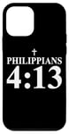 Coque pour iPhone 12 mini PHILIPPIENS 4:13 JE PEUX TOUT FAIRE GRÂCE À LA FORCE DU CHRIST