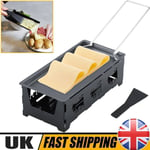 Carbon Steel Non-stick Cheese Raclette Grill Plate Accessories &Handle Black UK