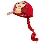 Disney Casquette Enfant Fille Princesse Casquette Elsa Casquette Ariel la Petite Sirène Casquette de Baseball Fille avec Tresse Cheveux Accessoire Mode Taille Unique (Rouge Ariel)