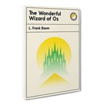 Book Cover The Wonderful Wizard Of Oz L. Frank Baum Modern Canvas Wall Art Print Ready to Hang, Framed Picture for Living Room Bedroom Home Office Décor, 20x14 Inch (50x35 cm)