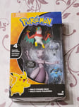 POKEMON LOT NEUF 4 FIGURINE ARTICULE TOMY PACK MEWTWO RIOLU HAWLUCHA ESPURR 2017