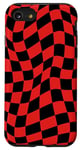 Coque pour iPhone SE (2020) / 7 / 8 Carreaux noir et rouge vintage à carreaux