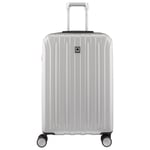 DELSEY PARIS Titanium Hard Shell Trolley with Swivel Wheels, Silver, Checked-Medium 25 Inch, Expandable Titanium Luggage with Swivel Wheels., Silver, Checked-Medium 25 Inch, Titanium Expandable