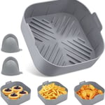 21x7cm, 3-pack silikonformar för airfryer, tillbehör till fritöser - silikonkorg för airfryer, luft