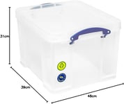 Really Useful Plastic Storage Box Bonus Pack 3x35 Litre Clear