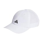 adidas Unisex Running Essentials AEROREADY Six-Panel Baseball Cap, White/Matte Silver, L