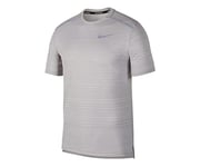 Nike M NK Dry Miler Top SS T-Shirt Homme, Smoke Grey/HTR/(Reflective Silv), FR : XL (Taille Fabricant : XL)