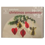 DIY-kit Christmas Ornaments, pyssla 16 julgranspynt med dragspelspapper