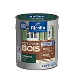 RIPOLIN - Peinture pour Bois Intérieur/Extérieur - Sans Sous-couche Ultra-couvrant - Résiste aux Intempéries, UV et Chocs - Protège et Magnifie - Lessivable - Satin - 2,5L - Vert Basque