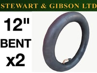 12" INCH INNER TUBE BENT VALVE PRAM BUGGY STOLLER PHIL TEDS QUINNY BUZZ x2 (TWO)