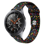 Samsung Galaxy Watch 7 44mm Armband i silikon, svart strössel