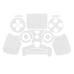 Sticker Autocollant Aspect Carbone 3d Skin Pour Manette Ps4 Blanc