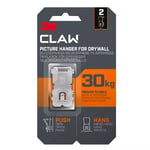 3M CLAW Drywall Plasterboard Picture Hangers Heavy Duty Mirrors Frames 2 Pack