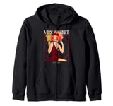 Miss Scarlet - Clue Game Zip Hoodie