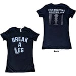 Foo Fighters Ladies T-Shirt: Break A Leg (Back Print) (Ex-Tour) (Small)