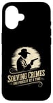 Coque pour iPhone 16 Détective Fan Solving Crimes One Podcast At A Time