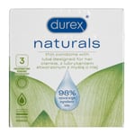 Durex Naturals condoms, 3 pieces