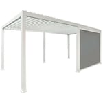 Chalet & jardin Store latéral pour Pergola Bioclimatique Ombréa® 4 m - blanc