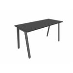 Bureau droit individuel Online A Noir 74 cm OP-LITE II : bureau D140x80/cpl noir /cpi graphite/ep. du plateau 18 mm