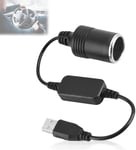 Convertisseur USB A mâle vers prise allume-cigare femelle 12 V,port USB pour GPS Dashcam(Q252)