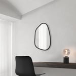 [en.casa] - Miroir mural Filiano asymétrique 80 x 58 cm noir mat