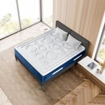 Ensemble Matelas Dolce Vita Ressorts ensachés Accueil mémoire et sommier en kit - 140 x 190 cm