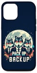 Coque pour iPhone 12/12 Pro Emballez avec un jeu de mots de l'équipe de loup à fourrure assorti