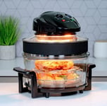 Quest Large Halogen Convection Air Fryer Oven with Extender Ring & Timer / 17L