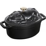 Staub Cocotte Possu Pata Valurauta Ovaali 17 cm, Musta 40500-171-0