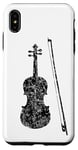 Coque pour iPhone XS Max Violon et Archet (Noir Ancien) Violoniste