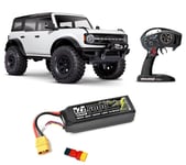 Traxxas 92076-4 TRX-4 2021 Ford Bronco 1/10 Robot Tqi + 3S Akku Blanc