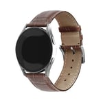 Strap-it Bracelet cuir motif crocodile - compatible pour Huawei Watch GT 2 Pro (marron)