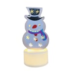 Juldekoration LED Candle Light Xmas Tecknade figurer Topper Belysning Prydnad Inomhusdekorationer Prydnad Presenter black hat snowman a