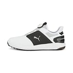 PUMA Homme Ignite Elevate Disc Chaussure de Golf, White Black Silver, 39 EU