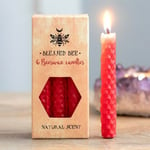 6x Red Blessed Bee Beeswax Spell Candle Love and Courage witch Goth magic ritual