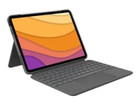 Logitech Combo Touch - Tastatur Og Folioveske - Med Styrepute - Bakgrunnsbelyst - Apple Smart Connector - Qwerty - Storbritannia - Oxford-Grå - For Apple 10.9-Inch Ipad Air (4. Generasjon, 5. Generasjon)