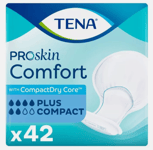 TENA Proskin Comfort Plus Compact Incontinence Pads Pack 42 NEW / SEALED