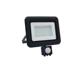 LED-ulkovalonheitin anturilla LED/50W/230V 4000K IP44 musta