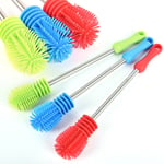 Bottle Washing Brush Cup Scrubbing Silicone Kitchen Cleaner For Blue