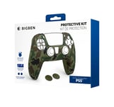 Silicon Skin Pour Manette Sony Dualsense Et Une Paire De Grips Pour Joystick Pour Ps5 Couleur : Camo