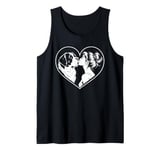 Saint Bernard Mom Dog Art Valentine's Day Heart Tank Top