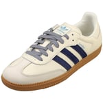 adidas Samba Og Womens Casual Trainers in Off White Blue - 9 UK