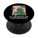 T-shirt mignon pour enseignant « It's a Beautiful Day to Teach Little Humans » PopSockets PopGrip Adhésif