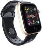Watch Smart bracelet fitness tracker Heart Rate smart Monitor IP68 Waterproof Step for apple,Colour:Silvery-Gray (Color : Golden-Gray)