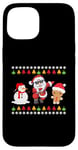 Coque pour iPhone 15 Pull de Noel Christmas Dab Pere Noel Pain D'epice Noel