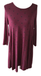 Joules 212817 Elora Plum Spot Swing Jersey Tunic Top Long Sleeve Ladies Size 10