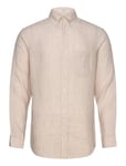 GANT Reg Linen Houndstooth Shirt Kräm