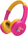 LOL&Roll Pop Kids Bluetooth Headphones (Auriculaires sans Fil pour Enfants Music Share, Bluetooth 5.1, 85 DB Volume Limit, Mic) - Rose