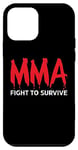 Coque pour iPhone 12 mini Vintage Karate Lover Mixed Arts Martiaux Battle Design